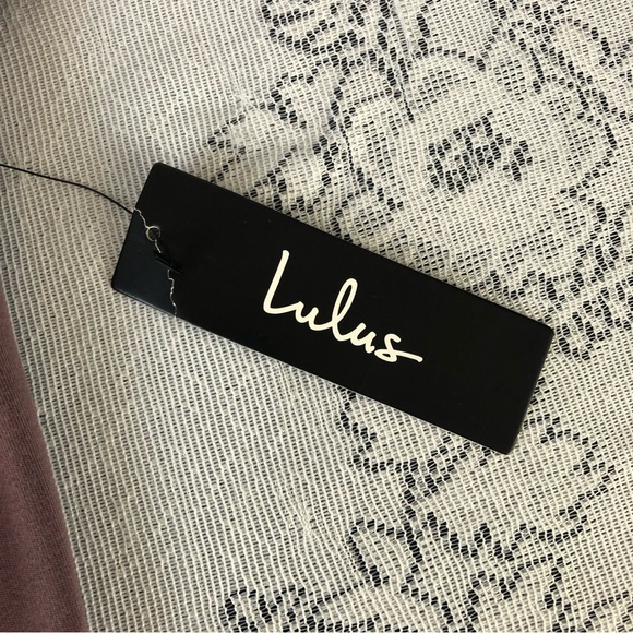 NWT - Lulu's Plum Colored Off the Shoulder Mini Dress w/ Flutter Sleeves. Size S - Picture 9 of 10